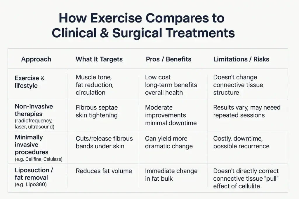 Sculpting Your Bum: Can Toning Exercises Really Reduce Cellulite? 2 How exercise compares to treatments from Lipo 360 Rickmansworth