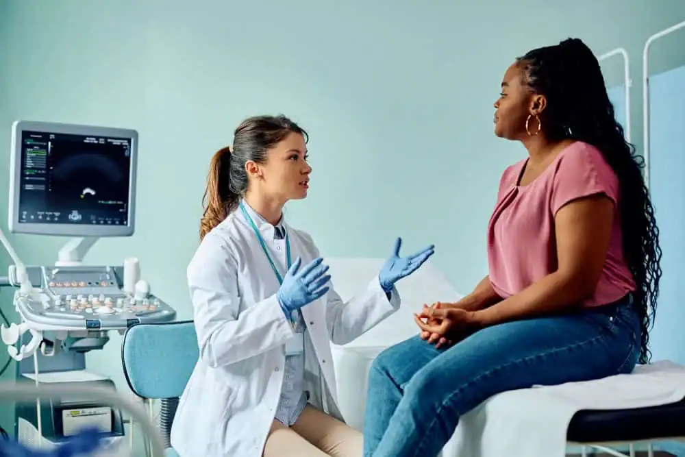 Rejuvenating Intimacy: Exploring Surgical Solutions for Vaginal Laxity 1 Woman have consultation about vaginal laxity Rickmansworth