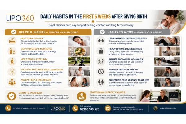 What to Do (and Avoid) in the First 6 Weeks After Giving Birth To Avoid Diastasis Recti 3 First 6 Weeks After Giving Birth To Avoid Diastasis Recti Rickmansworth : Daily Habits in the First 6 Weeks After Giving Birth